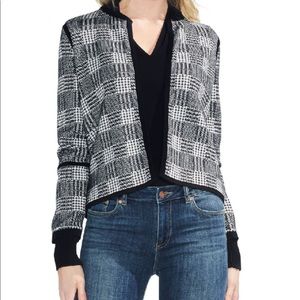 VINCE CAMUTO Women's Plaid Jacquard Cardig…